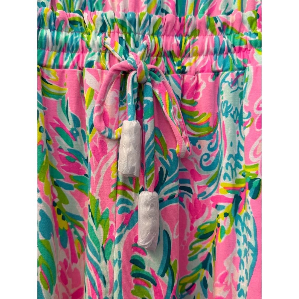 Lilly Pulitzer Paulina Jumpsuit Pink Unicorn of the Sea Tropical Knit Small NWT - Picture 4 of 6